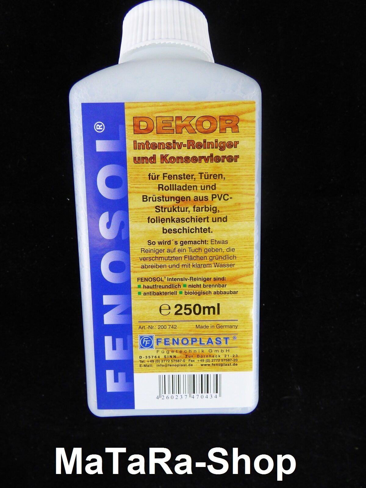 "15,96€/l" Fenosol Intensiv Reiniger für DEKOR Kunststoff Fenster Türen Renolit 500ml