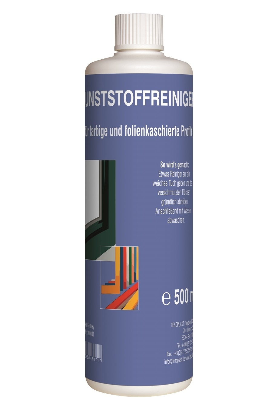 "15,80€/l" Fenosol Intensiv Reiniger für DEKOR Kunststoff Fenster Türen Farbig 500ml